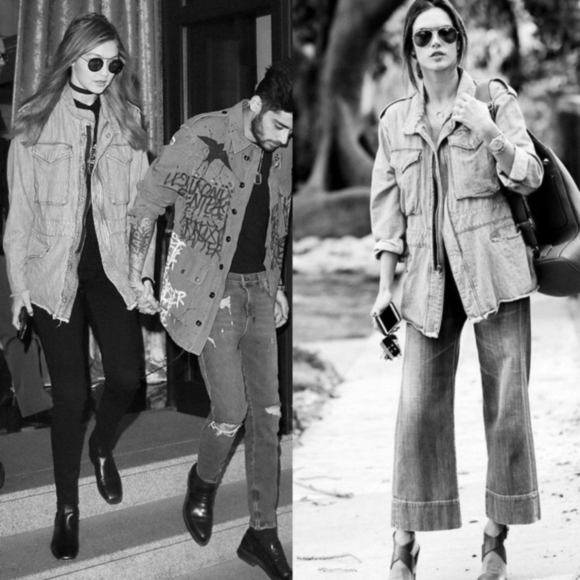 RtA Nicolas Denim Utility Field Black Jean Jacket Grunge Streetwear - Picture 2 of 16